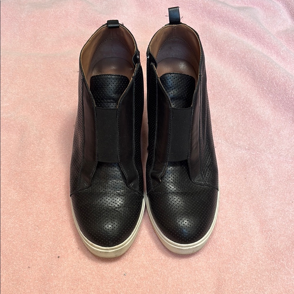 Paolo Black and White Perforated Sneakers